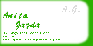 anita gazda business card